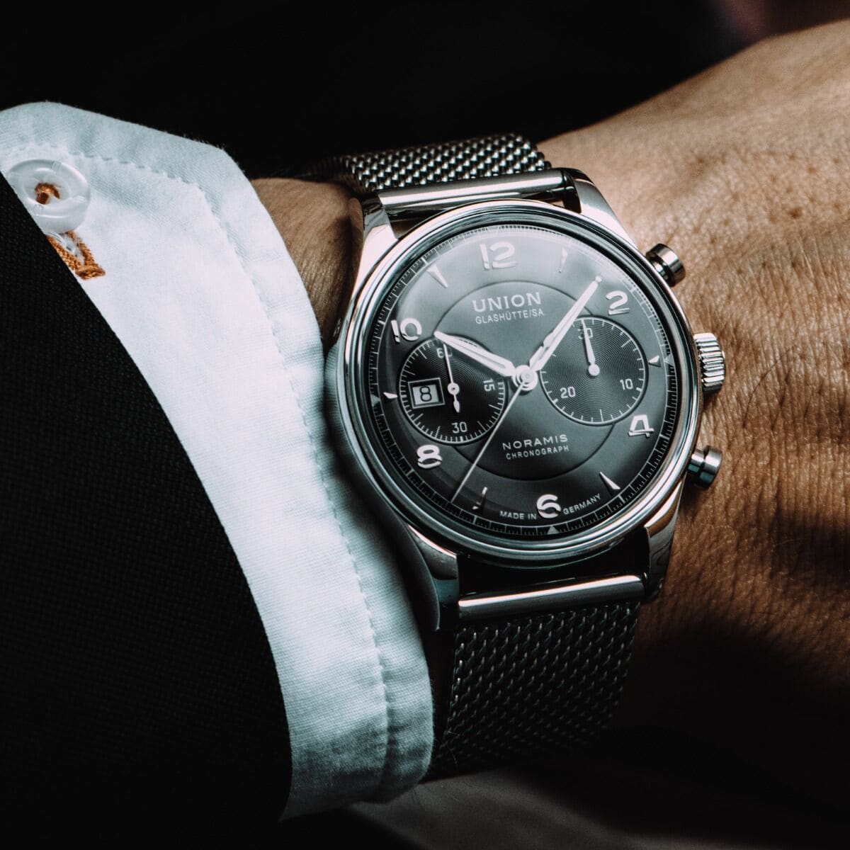 Noramis Chronograph black, milanaise bracelet | Union Glashütte