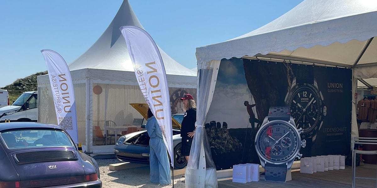 Eindrücke vor Ort: der Stand von Union Glashütte beim Festival