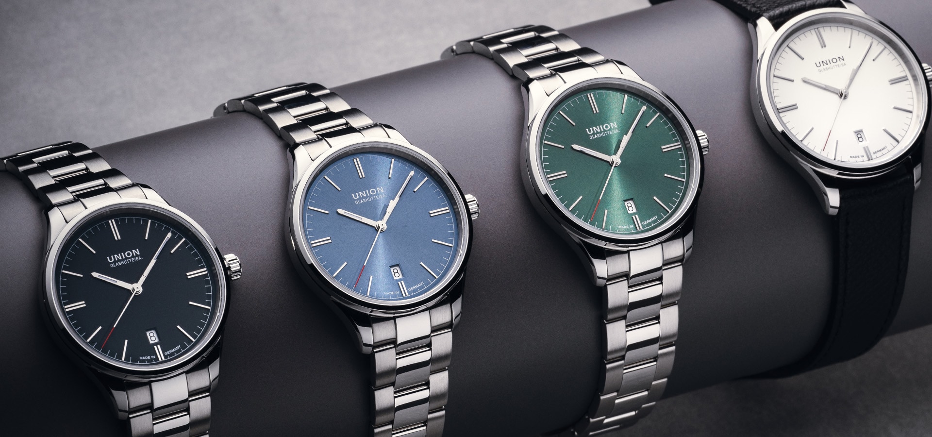 Union Glashütte - Viro Date in 39 mm in four colors